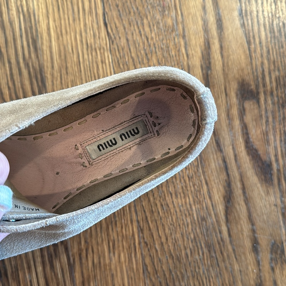 Miu Miu Deserto Suede Espadrille Platform Sneakers - Picture 10 of 16